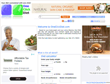 Tablet Screenshot of oneclickdiet.com